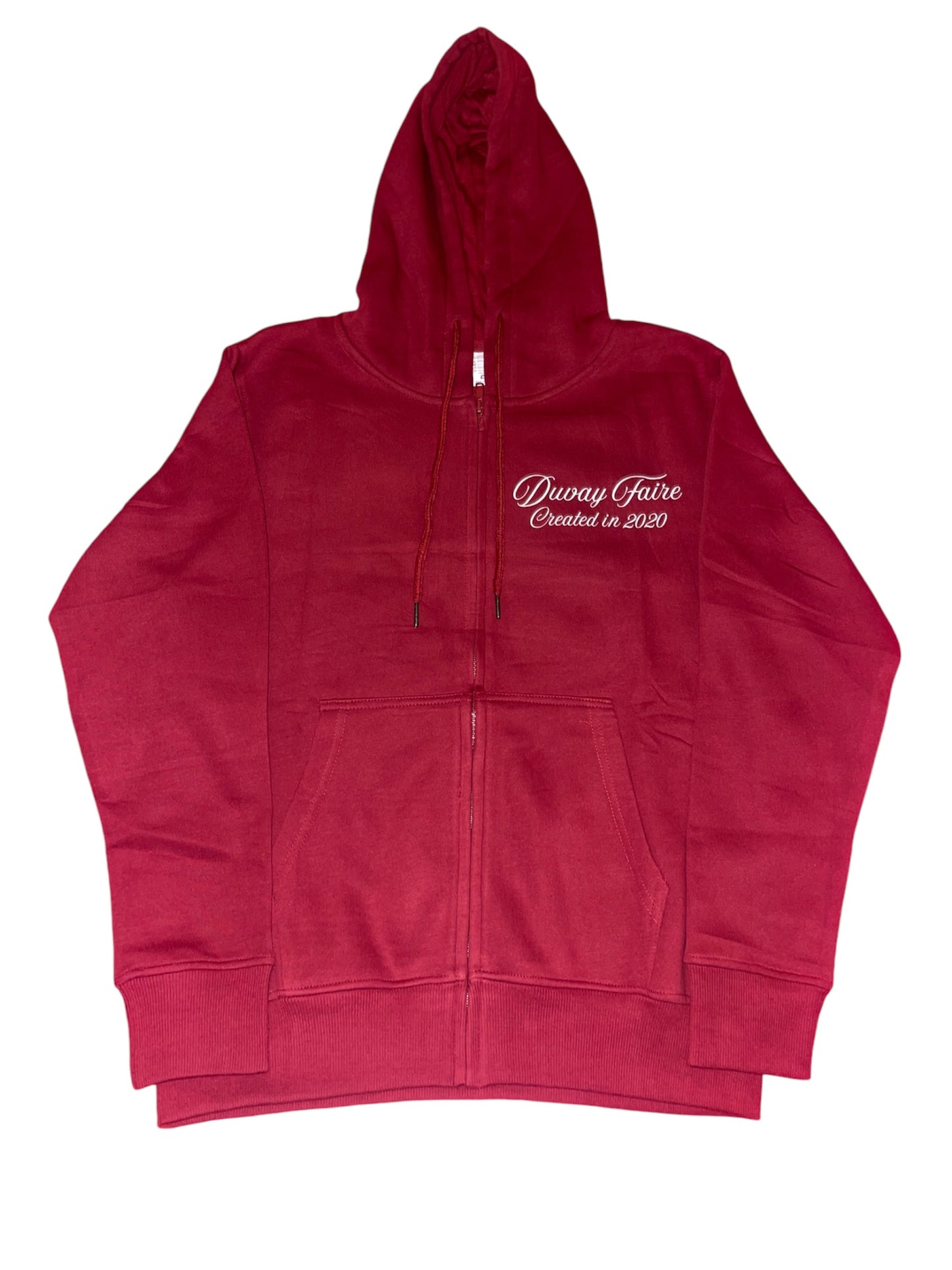 Burgundy “Signature” Zip-up Hoodie